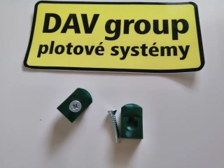 Príchytka na drôt PVC zelená